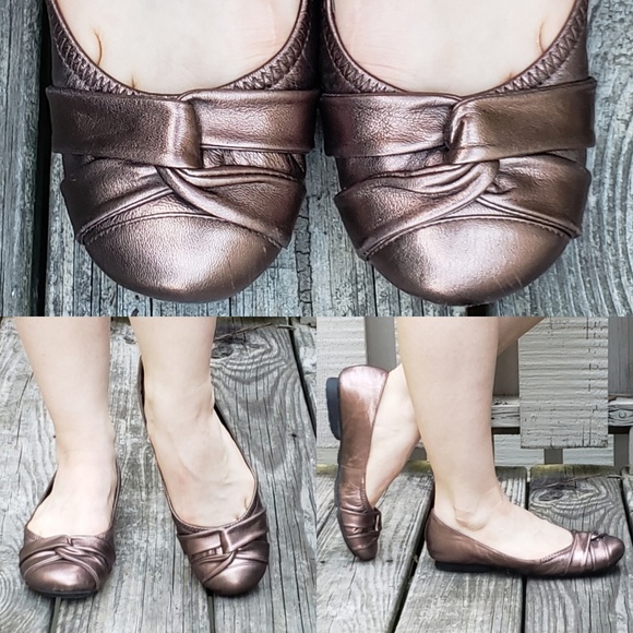 St. John's Bay Shoes - Bronze Flats